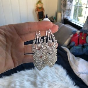 Cubic zirconia drop earrings